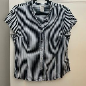 STRIPED BLUE AND WHITE TOP ~ EAST 5TH